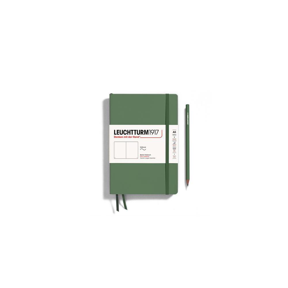 Leuchtturm, Medium, A5, Softcover, Plain, Olive